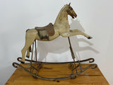 Ancien Cheval A Bascule En Bois Sculpte Et Fonte Epoque Xixeme Antique Horse