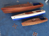 Lot Vintage De 3 Bateaux Racer De Bassin Kellner Années 1930