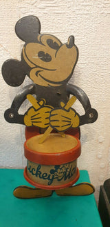 Paire De Mickey en Tole sérigraphiée DRGM Germany Années 30