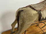 Ancien Cheval A Bascule En Bois Sculpte Et Fonte Epoque Xixeme Antique Horse
