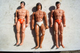 Big Jim Lot De 3 +équipements : 2 X 1971 Mattel Hog Kong-1 X Mattel