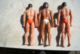 Big Jim Lot De 3 +équipements : 2 X 1971 Mattel Hog Kong-1 X Mattel