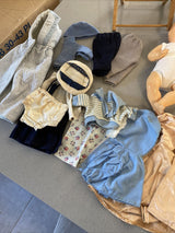 Ancienne Poupées Bambino Petit Frere De Bleuette Et Bleuette Avec Trousseau