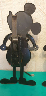 Paire De Mickey en Tole sérigraphiée DRGM Germany Années 30