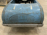 Ancienne Voiture À Pedale En Tole Couleur Bleu