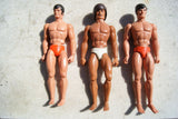 Big Jim Lot De 3 +équipements : 2 X 1971 Mattel Hog Kong-1 X Mattel