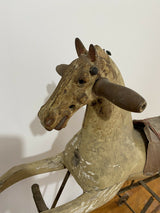 Ancien Cheval A Bascule En Bois Sculpte Et Fonte Epoque Xixeme Antique Horse