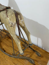 Ancien Cheval A Bascule En Bois Sculpte Et Fonte Epoque Xixeme Antique Horse