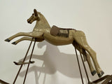 Ancien Cheval A Bascule En Bois Sculpte Et Fonte Epoque Xixeme Antique Horse