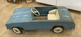 Ancienne Voiture À Pedale En Tole Couleur Bleu