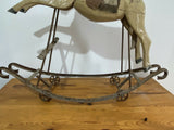 Ancien Cheval A Bascule En Bois Sculpte Et Fonte Epoque Xixeme Antique Horse