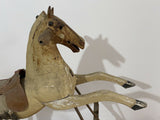 Ancien Cheval A Bascule En Bois Sculpte Et Fonte Epoque Xixeme Antique Horse
